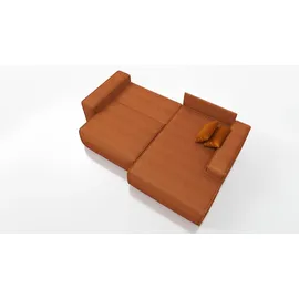 mebloland Ecksofa TOR mit Schlaffunktion. Farbe: Terra. - Braun
