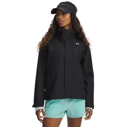 Regenjacke UNDER ARMOUR "CLOUDSTRIKE JACKET", Damen, Gr. XL, schwarz,, weiß, Obermaterial: 100% Polyester, Jacken Regenjacke, mit wasserabweisender UA Storm Technologie, 2,5-lagiger Stoff