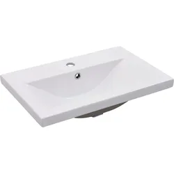 vidaXL Einbauwaschbecken 61x39,5x18,5 cm Keramik Weiß