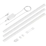 ledscom.de Smarte LED Unterbau-Leuchte SIRIS weiß matt, WLAN-Controller, flach, Smart-Home, Alexa-fähig je 90cm, je 963lm, warmweiß, 3er Set
