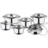 Blaumann Töpfe und Pfannen 12 tlg. Set Jumbo, Silber