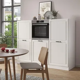 Vicco Küchenblock R-Line, Weiß Landhaus/Weiß, 180 cm ohne Arbeitsplatte