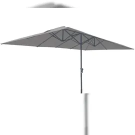 LECO Rechteck-Doppelsonnenschirm 270 x 158 cm Anthrazit