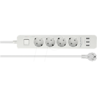 DeLock 11206 - Überspannungsschutz-Steckdosenleiste, 4-fach, 3 x USB
