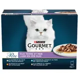 Gourmet Perle Duo mit Fleisch und Fisch Katzen-Nassfutter (12x85 g) 4 Kartons (48 x 85 g)