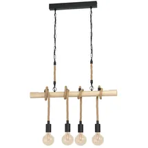 EGLO Youngstown, Hängeleuchte schwarz, braun