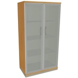 FM Helmets fm Aktenschrank Sidney, 4260267329139 buche, Acrylglas satiniert 3 Fachböden 80,0 x 44,2 x 151,7 cm