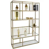JVmoebel Bücherregal 35 x 180 x 120 cm Gold