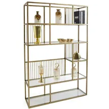 JVmoebel Bücherregal 35 x 180 x 120 cm Gold