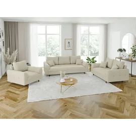 s-style möbel 3-SITZER-SOFA Alma Beige Cord