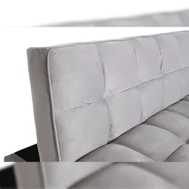 Mendler Sofa HWC-K21, Klappsofa Couch Schlafsofa, Nosagfederung Schlaffunktion Liegefläche 181x107cm ~ Samt, grau