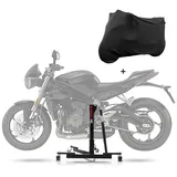 ConStands Motorradheber Zentralständer für Yamaha XSR 900 16-21 Power Evo + Indoor Abdeckplane