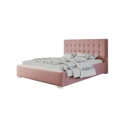 Polsterbett mit Stauraum Crawley , rosa/pink , Maße (cm): H: 104