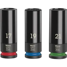 WERA Wheel Impaktor C Set 1 Steckschlüsseleinsatz-Satz 1/2" 3-tlg.