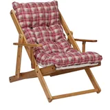 Gartenliegestuhl aus Holz faltbar Scottish Red
