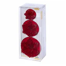 RBV Birkmann Birkmann, Ausstechformen-Set Schneeflocke, 3-tlg., 3–5,5 cm, Kunststoff mit Auswerfer, 160460