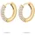 TAMARIS Creolen Glitter Donut Edelstahl 21,6mm