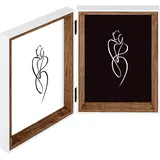 WALTHER+ DESIGN Bilderrahmen Silhouette Natur 10x15 cm 2er Set
