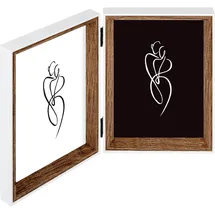 WALTHER+ DESIGN Bilderrahmen Silhouette Natur 10x15 cm 2er Set