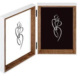 WALTHER+ DESIGN Bilderrahmen Silhouette Natur 10x15 cm 2er Set