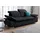 DOMO collection Couch Kunstleder 3-Sitzer Schwarz