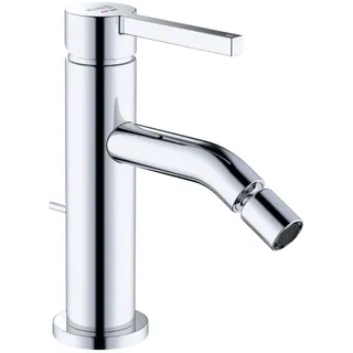 Kludi Nova Fonte PURA Bidet-Einhandmischer, Einlochmontage, Flügelgriffe, Auslaufhöhe 80mm, 202160515 mit Ablaufgarnitur, chrom