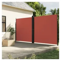 vidaXL Seitenmarkise Ausziehbar Terrakottarot 220x1200 cm