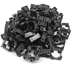 100Pcs 18650 Lithium-Batterie Pack Halterung Zelle Spacer Doppel Batterie Halter Halterung DIY Batterie schwarz