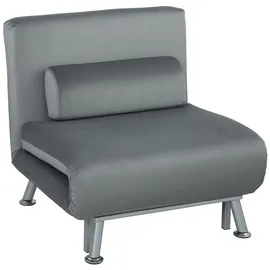 Homcom Schlafsessel HOMCOM Polyester 70 x 75 x 75 cm Grau mit Kissen