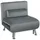 Homcom Schlafsessel HOMCOM Polyester 70 x 75 x 75 cm Grau mit Kissen