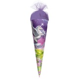 ROTH Schultüte Magic Pegasus 22 cm - rund Tüllverschluss - Zuckertüte Schulanfang