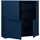 Forte Highboard 124,5 x 121,5 x 34,9 cm Nachtblau