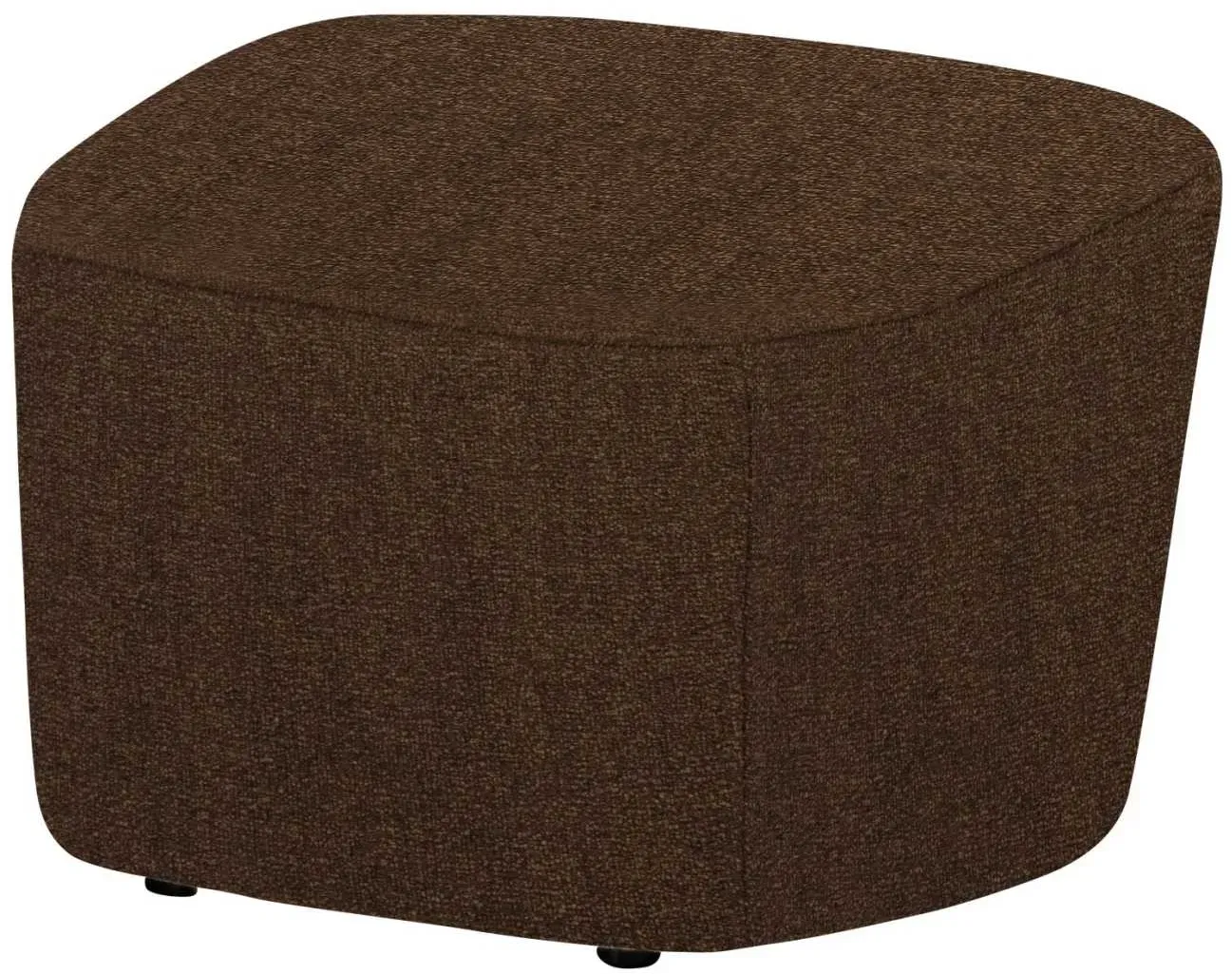 Hocker Lofty aus Stoff, modernes Design, braun, gepolstert und robust für vielseitigen Einsatz