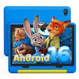 Laptok Android 16 Tablet für Kinder, 10 Zoll, Tablet für Kinder 24 GB + 64 GB, erweiterbar 1 TB, 6000 mAh, Desktop-Modus, geteilter Bildschirm, 5 MP + 8 MP, WiFi 6, BT 5.4, Schutzhülle für Kinder