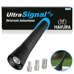 MAVURA UltraSignal Autoantenne für optimalen AM FM DAB Empfang Universale Dachantenne, KFZ Kurzstabantenne verstärkter Autoradio Empfang Stabantenne schwarz