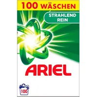 Ariel Waschmittel Pulver, Waschpulver, Vollwaschmittel, 100 Waschladungen, Strahlend Rein (6.5 kg)