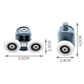 Iso Trade Rollen für Duschkabinen 8er Set