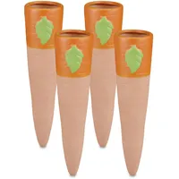 Relaxdays Tonspitzen Bewässerung, 4er Set, Tonkegel für 1,5 l
