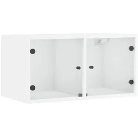 vidaXL Wandschrank mit Glastüren Weiß 68,5x37x35 cm