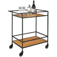 Möbelando Servierwagen >Vita< in Natur, Melamin - 40x79x68cm (BxHxT)