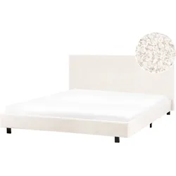 Wasserbett Bouclé ALBI 160 x 200 cm Cremeweiß