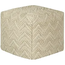 Harper Hocker Cube MANACOR Stoff 45 x 45 x 45 cm Beige