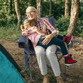 HOMECALL Campingstuhl Übergroßer Klappstuhl Blau
