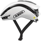 ABUS Rennradhelm Gamechanger 2.0 MIPS - High Performance Aerohelm mit optimierter Aerodynamik und Belüftung - für Damen und Herren - Größe S, Weiß