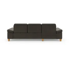 sit&more Ecksofa SIT & MORE "Westham L-Form", grau (anthrazit), B:275cm H:88cm T:172cm, 100% Polyester, Sofas, Ecksofa, mit Recamiere, mit oder ohne Bettfunktion, Bettkasten, Füße Eiche
