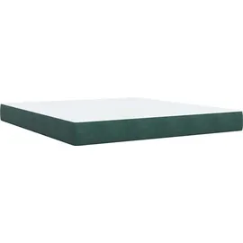 vidaXL Boxspringbett 180 x 200 cm Dunkelgrün