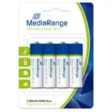 MediaRange Rechargeable Accu Mignon AA NiMH 2100mAh, 4er-Pack (MRBAT121)