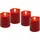 goobay LED-Echtwachskerzen 4 St. rot