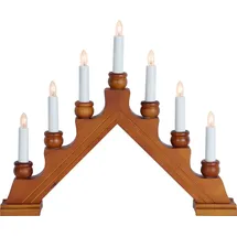 Star Trading Star Fensterleuchter Karin-7", 7-flammig Material: Holz, klare Birnchen 35 x 42 cm,Vierfarb-Karton, braun