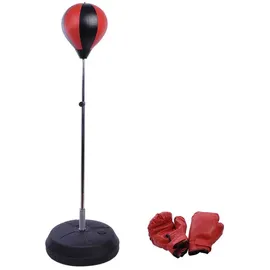 Homcom Punchingball Set Standbox Training Set höhenverstellbar Schwarz+Rot